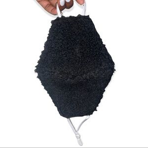 Black - Teddy Fur Face Mask